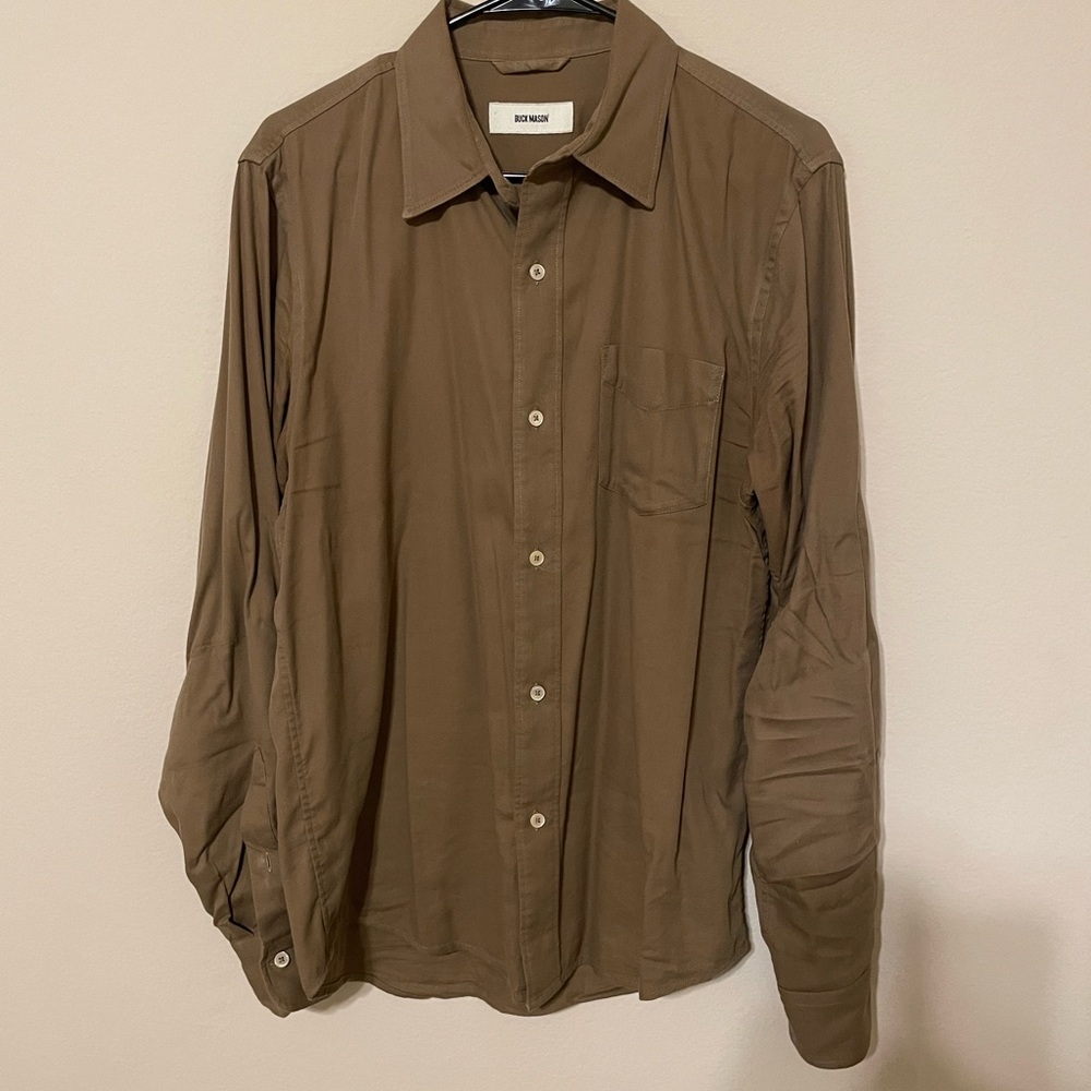 Buck Mason Draped Twill Button Down